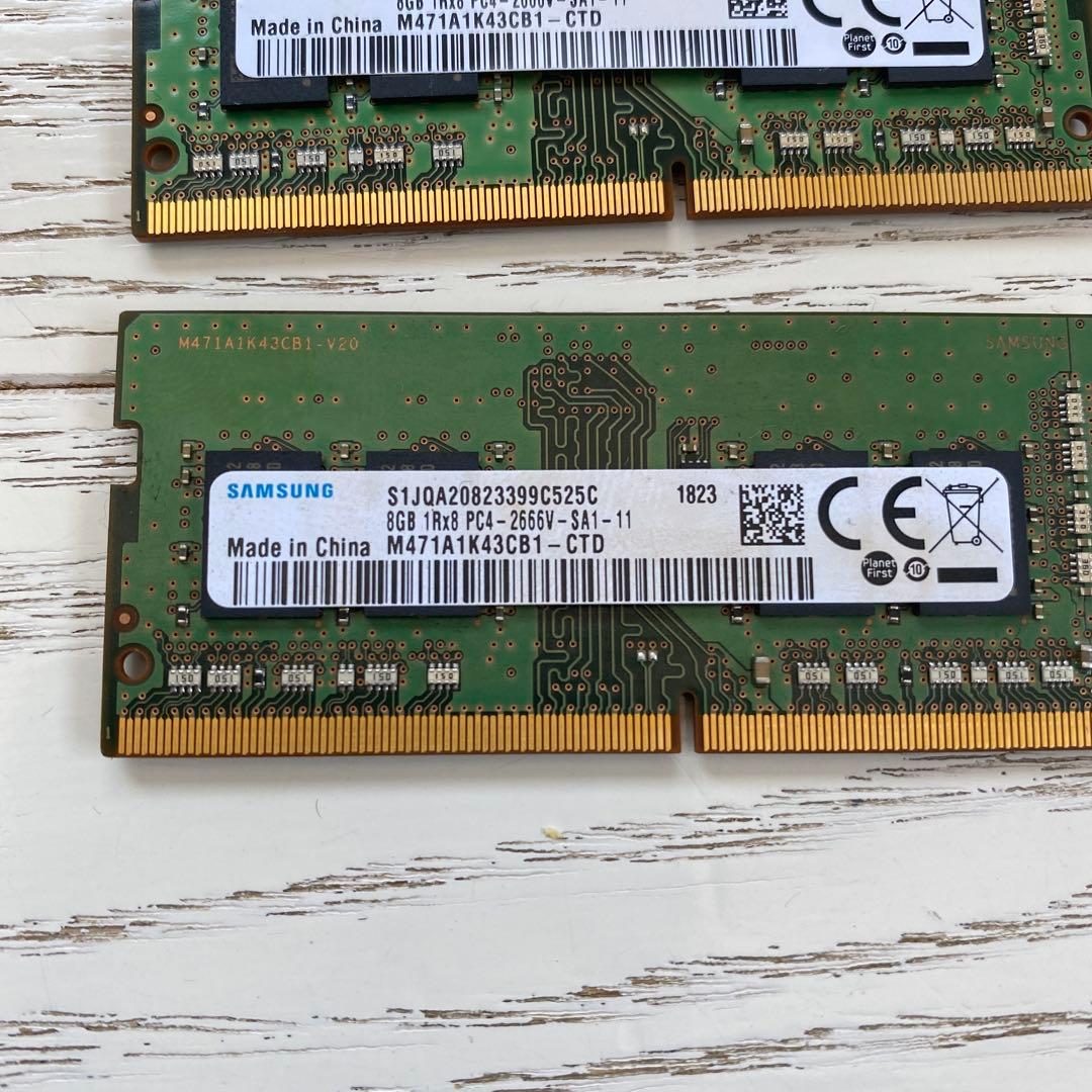 Samsung 8GB DDR4 メモリ 2666MHz 2枚　動作確認済