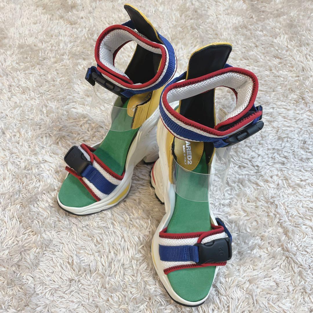 【未使用】DSQUARED2 ディースクエアード⭐️レア ウェッジヒールサンダル