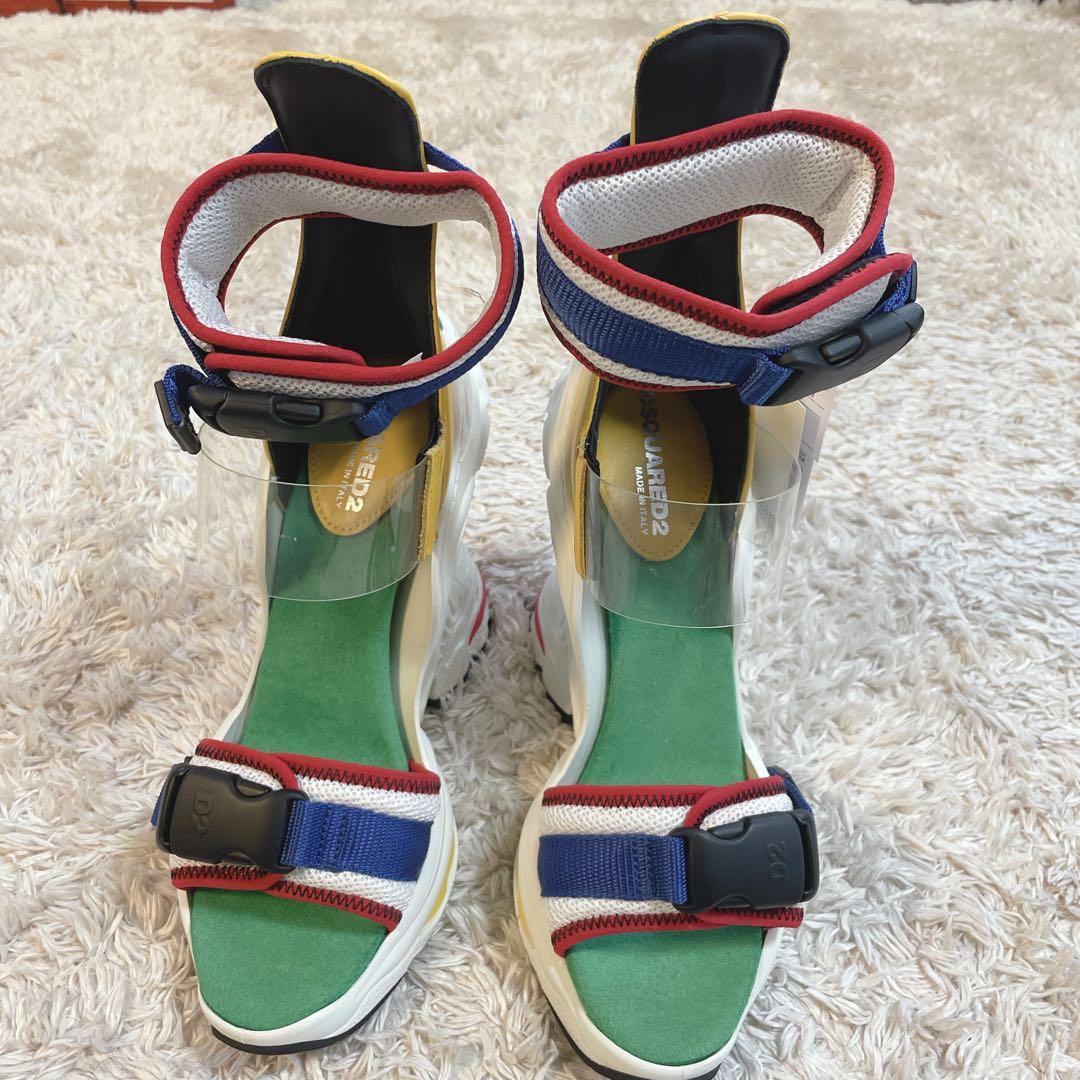 【未使用】DSQUARED2 ディースクエアード⭐️レア ウェッジヒールサンダル