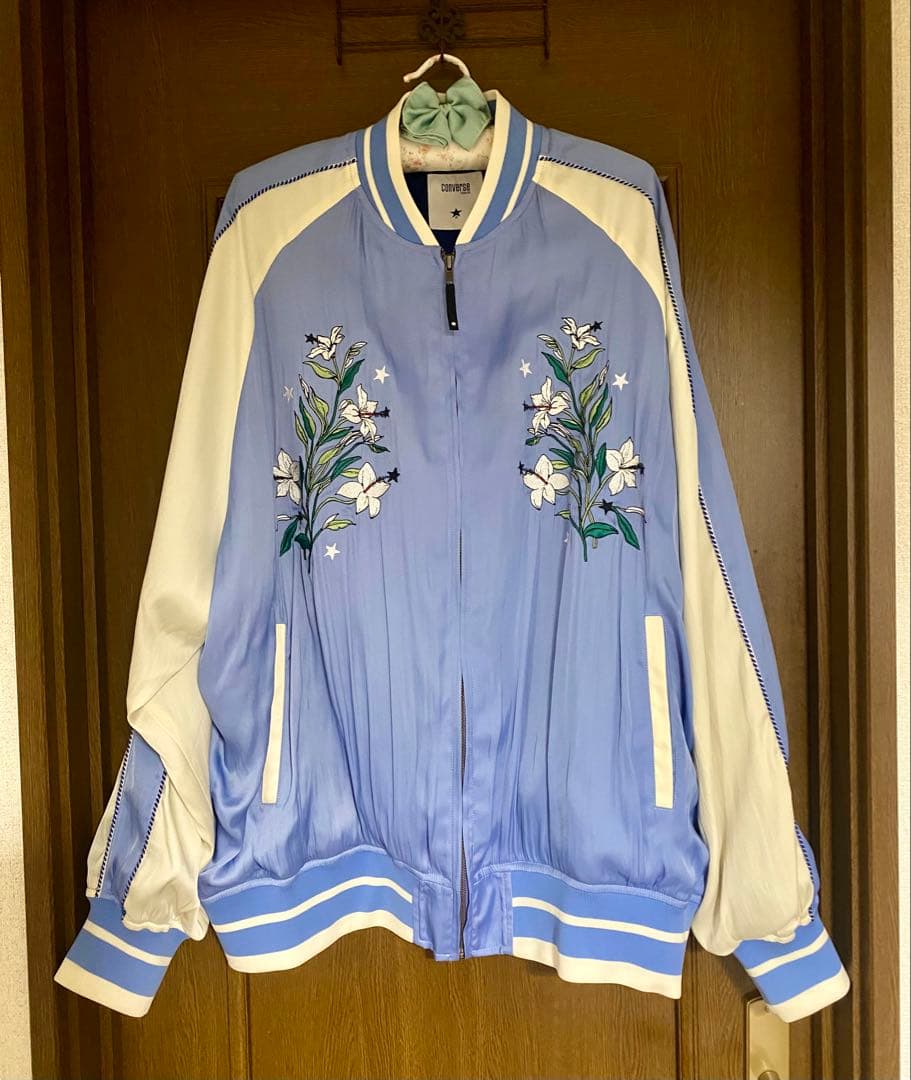 コンバーストウキョウ サテンオーバーサイズスーベニアジャケット スカジャン