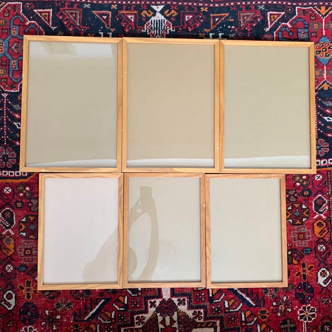 木製額縁 6枚セット A4 B4サイズ