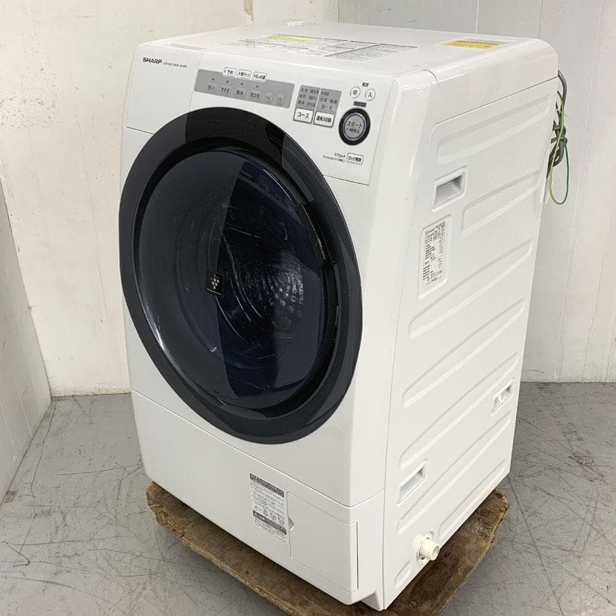シャープ ES-S7C-WL ドラム式洗濯乾燥機 左開 濯7kg 乾燥3.5kg