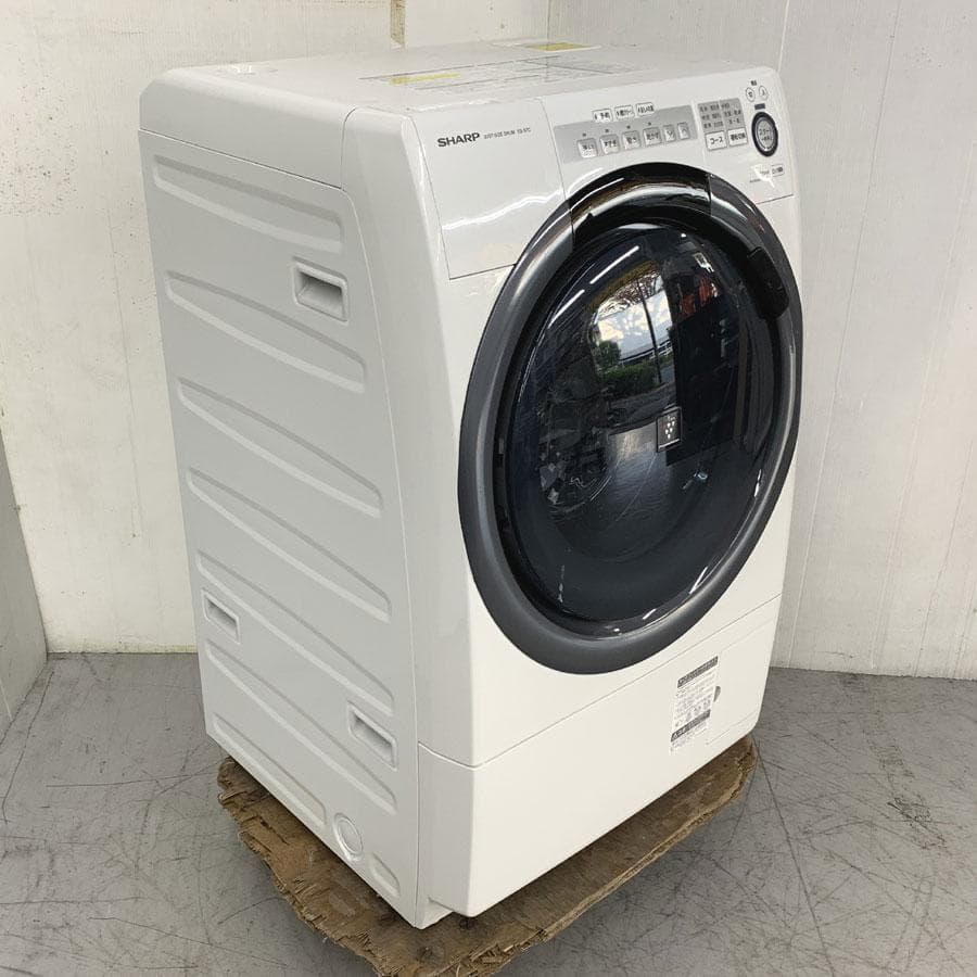 シャープ ES-S7C-WL ドラム式洗濯乾燥機 左開 濯7kg 乾燥3.5kg