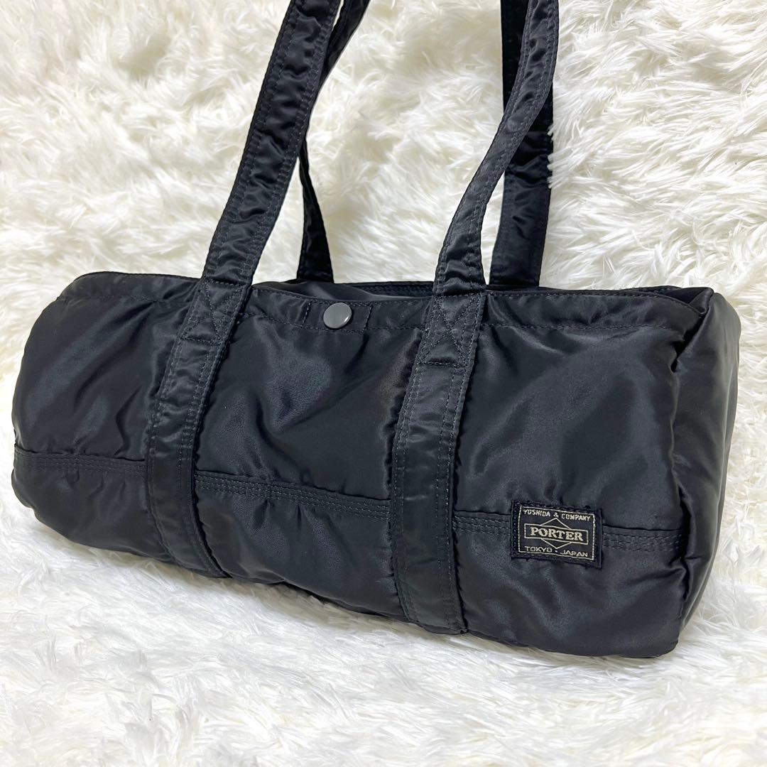 ✨極美品✨ ポーター ミニボストンバッグ タンカー ダッフル ブラック 希少 L