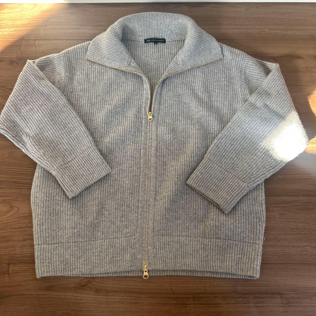 23区　カシミヤブレンド　ジップアップニット