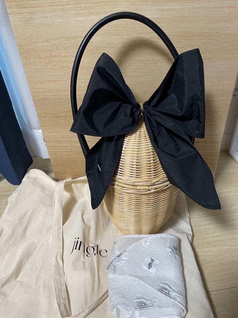 GIRLISH ガーリッシュjingle どんぐりラタンバッグ　2種類　リボン付