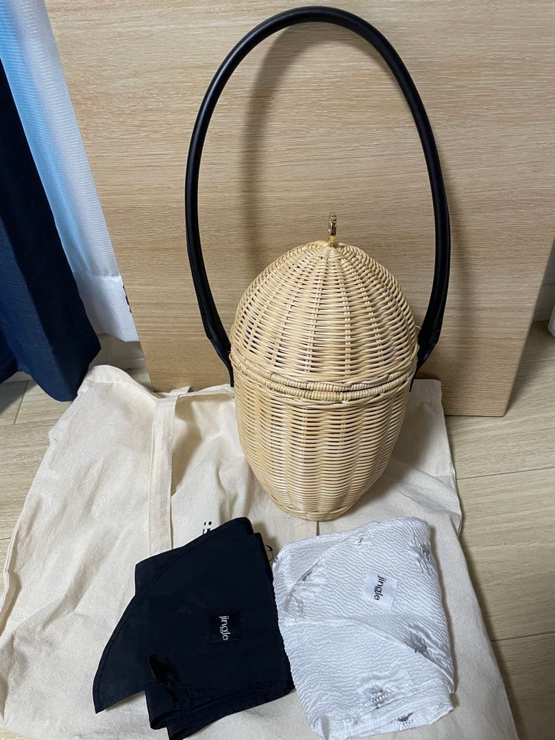 GIRLISH ガーリッシュjingle どんぐりラタンバッグ　2種類　リボン付