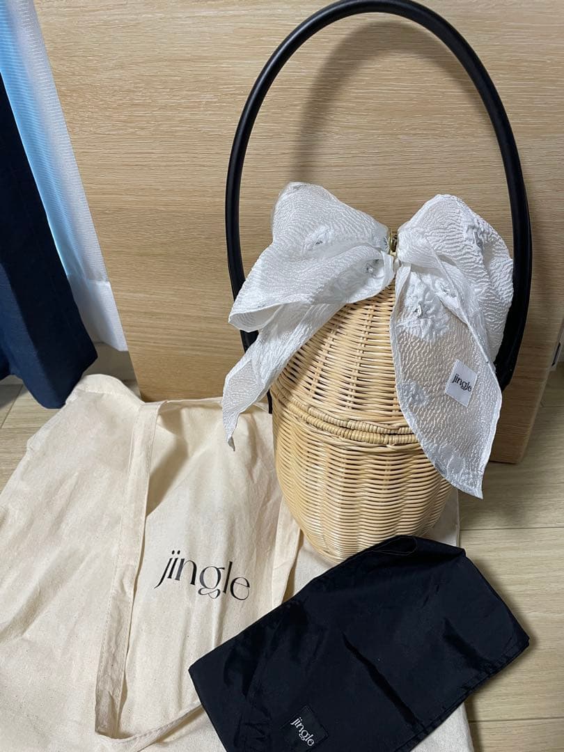 GIRLISH ガーリッシュjingle どんぐりラタンバッグ　2種類　リボン付