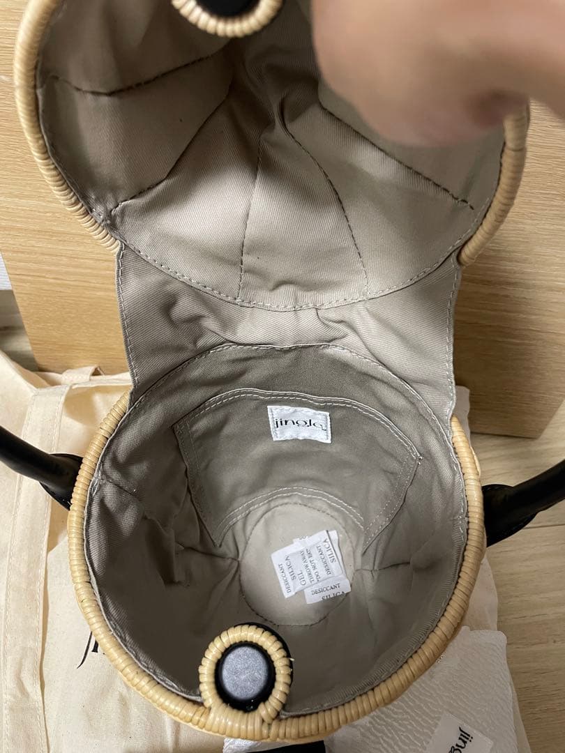 GIRLISH ガーリッシュjingle どんぐりラタンバッグ　2種類　リボン付