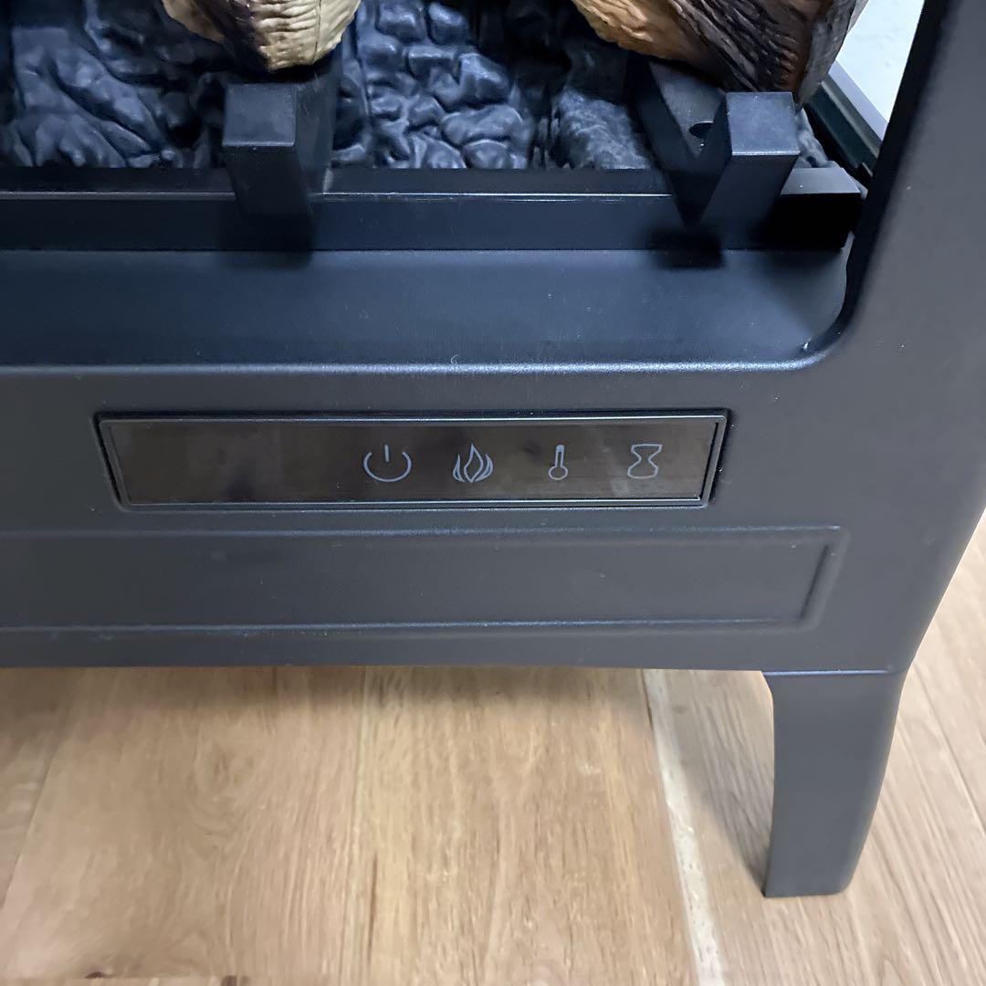 【極美品】QVCジャパン 暖炉型ヒーター ファンヒーター 暖房器具 リモコン付属