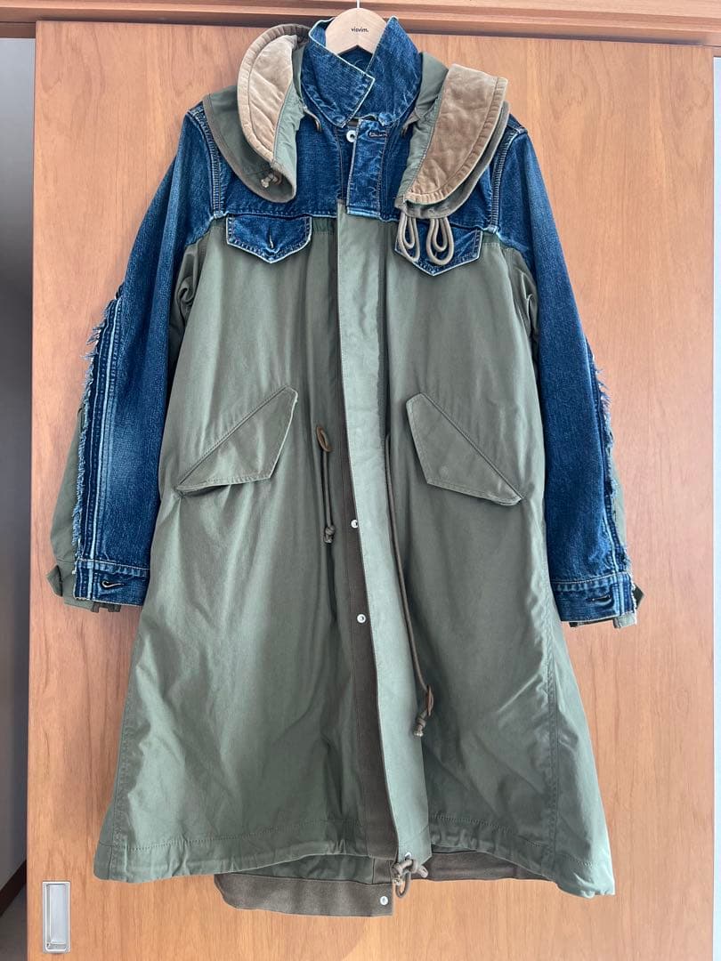sacaiデニムドッキングモッズコート サイズ1