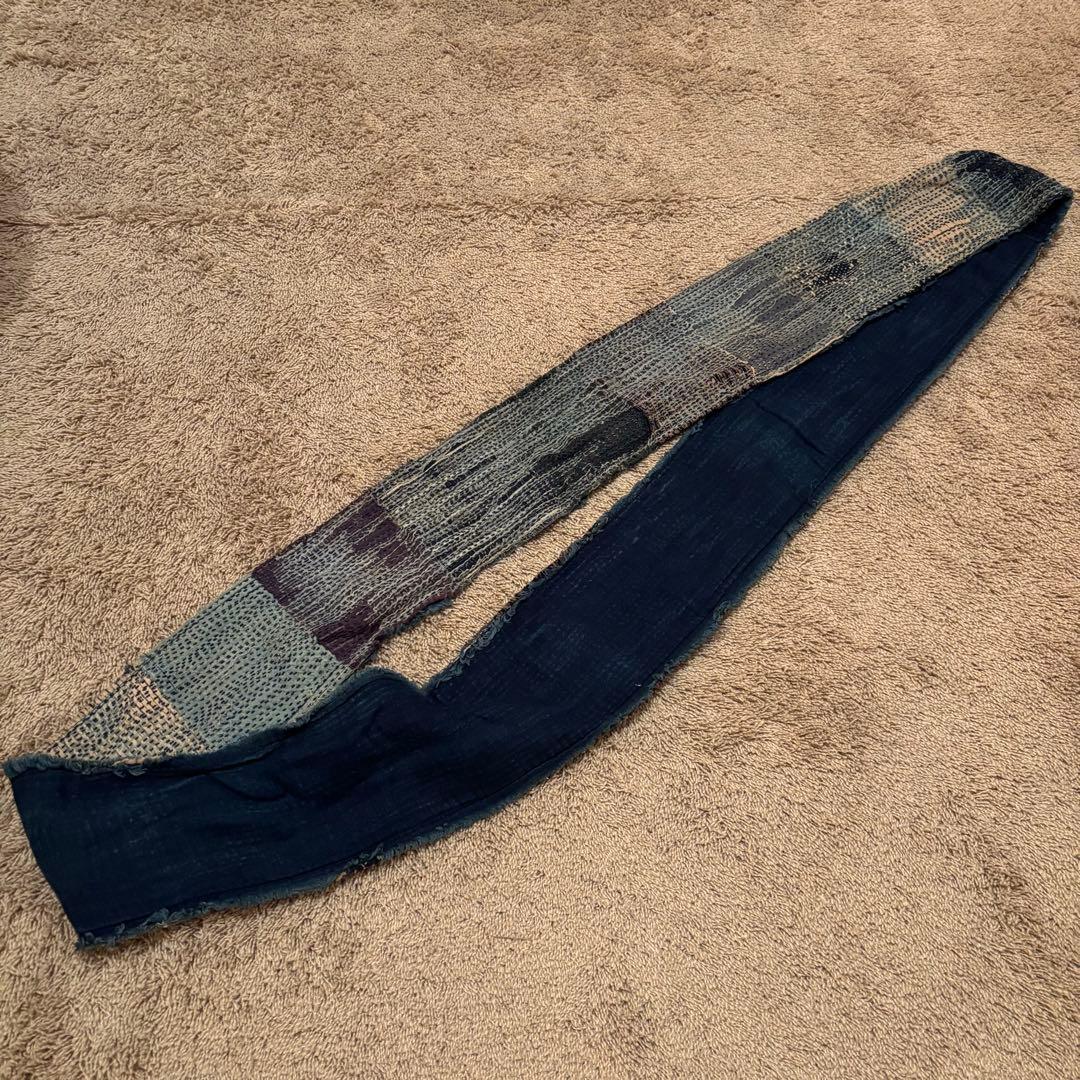 希少 KAPITAL キャピタル インディゴ染め 刺し子ストール 襤褸 boro