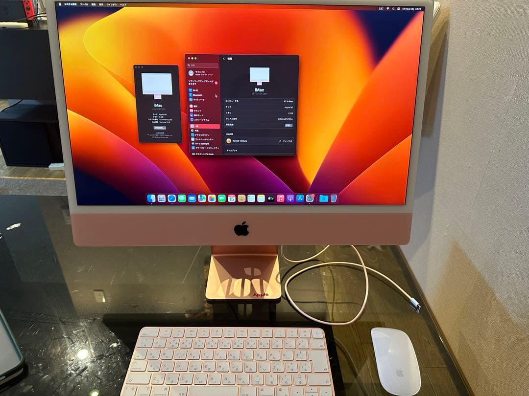新品同様Apple M1 iMac 24 インチ超美品ピンク