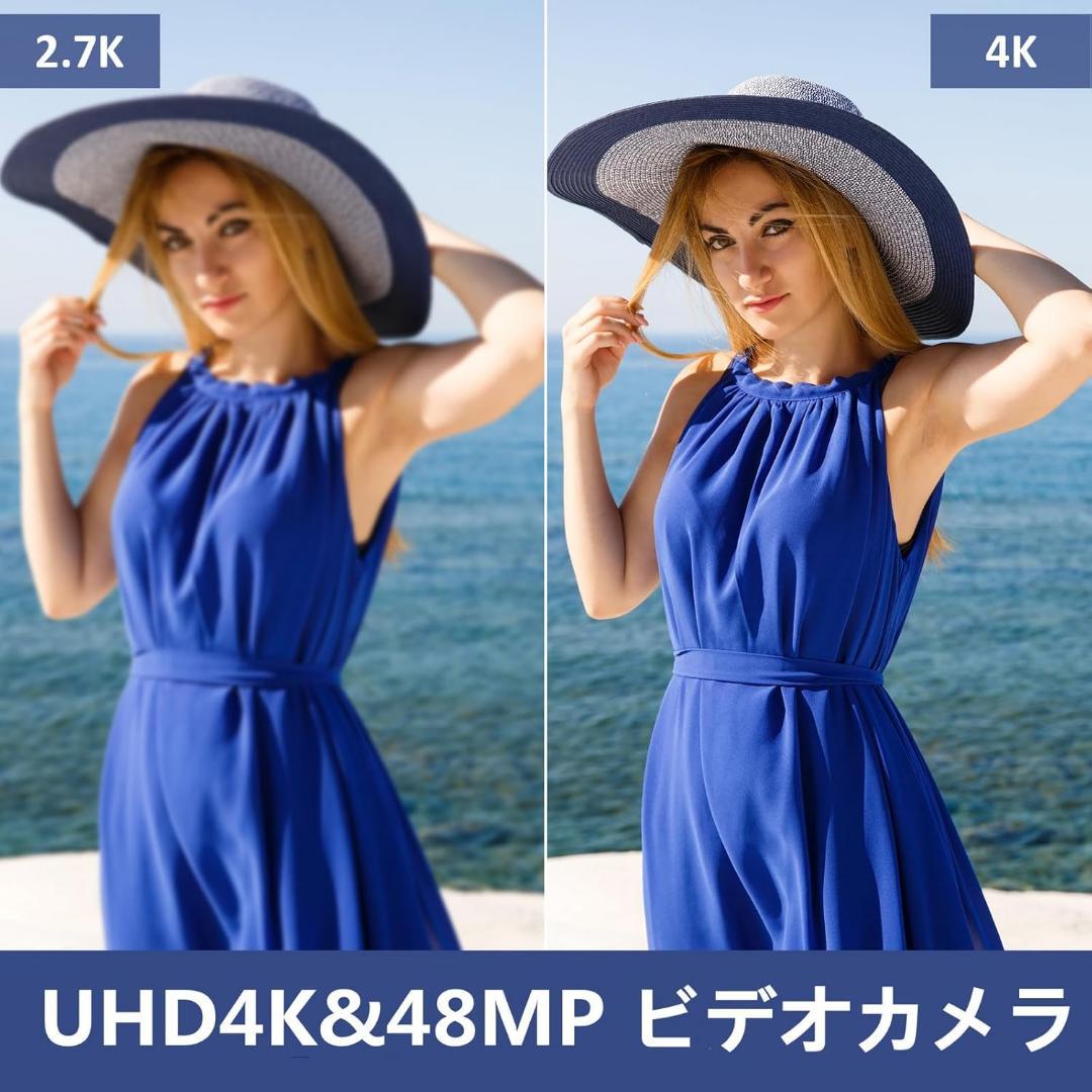 ビデオカメラ 4K30FPS 48MP 18Xデジタルズーム IRナイトビジョン