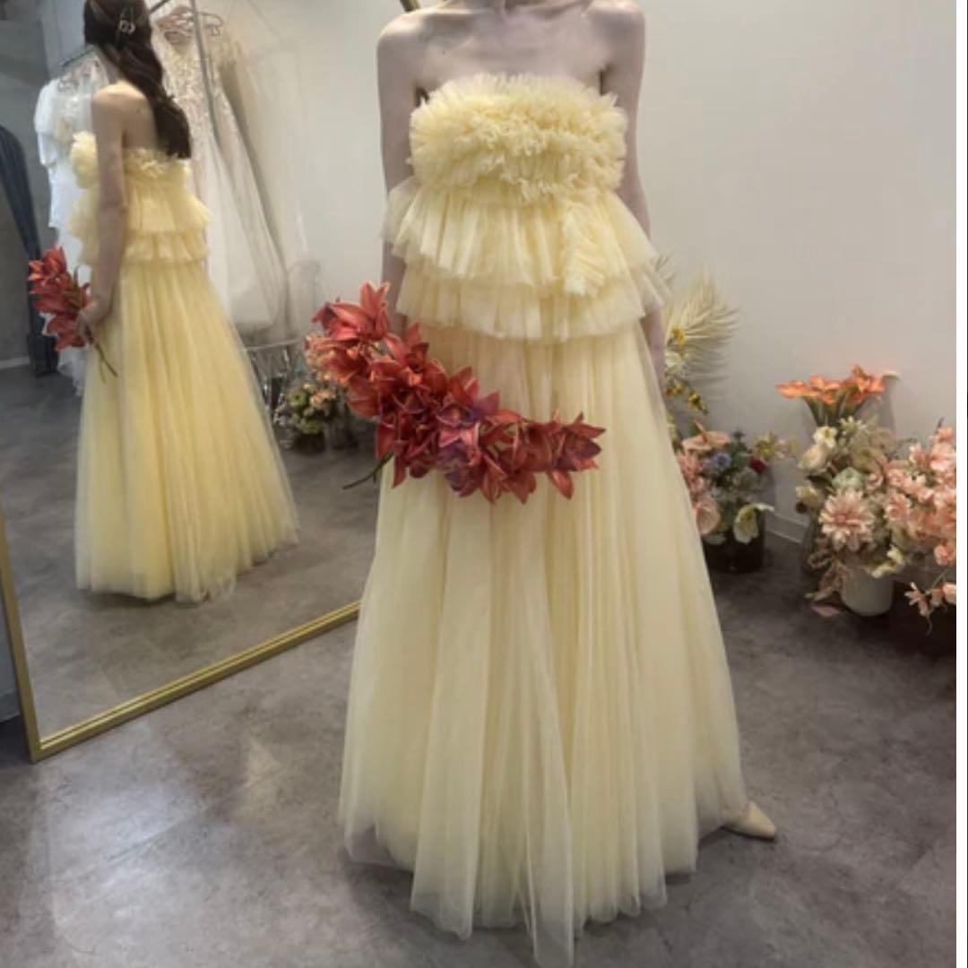 DRESS PRODUCTIONフリルチュールドレスプロダクションSイエロー