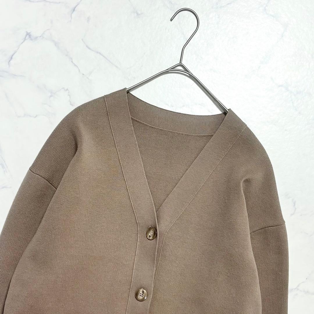 【美品】NOBLE ノーブル / スムース編みオーバーカーデ 24AW