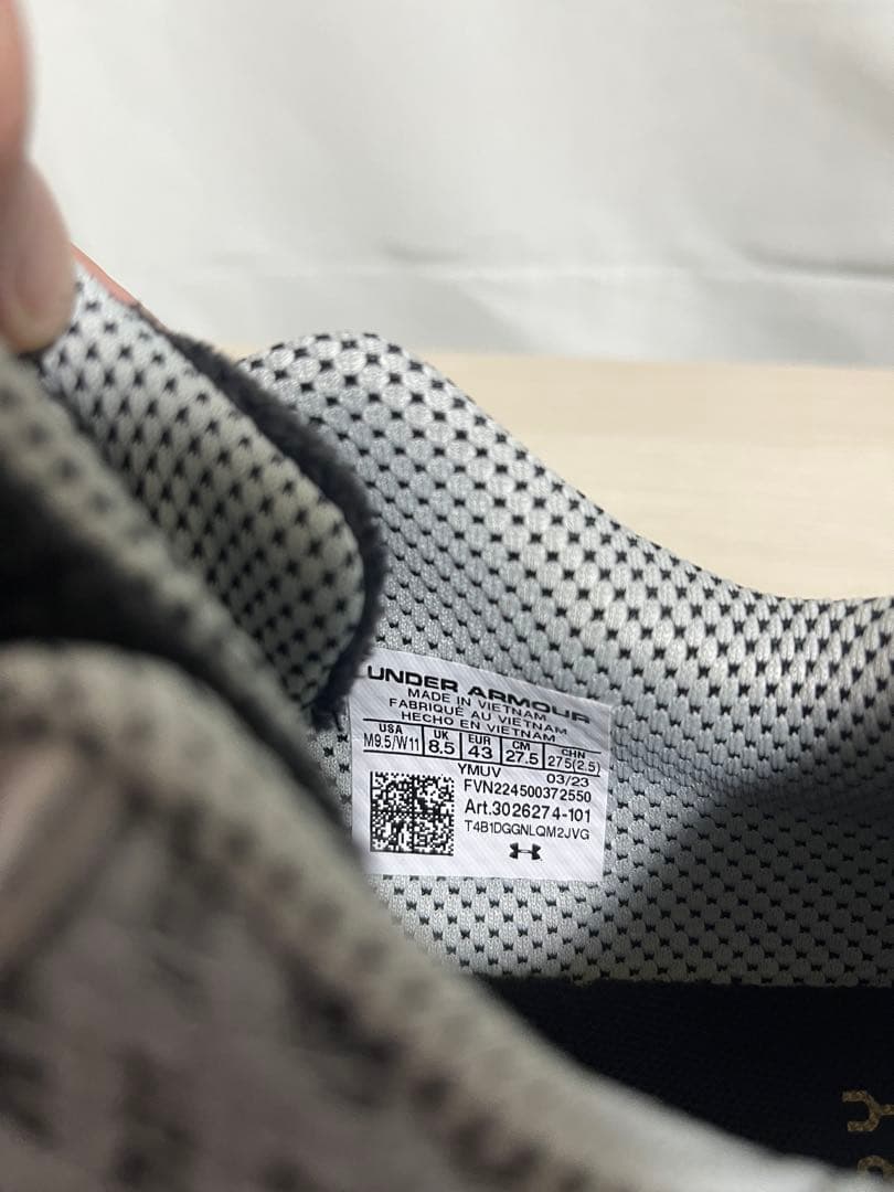 【美品/試着のみ】アンダーアーマー カリー10 Young Wolf 27.5