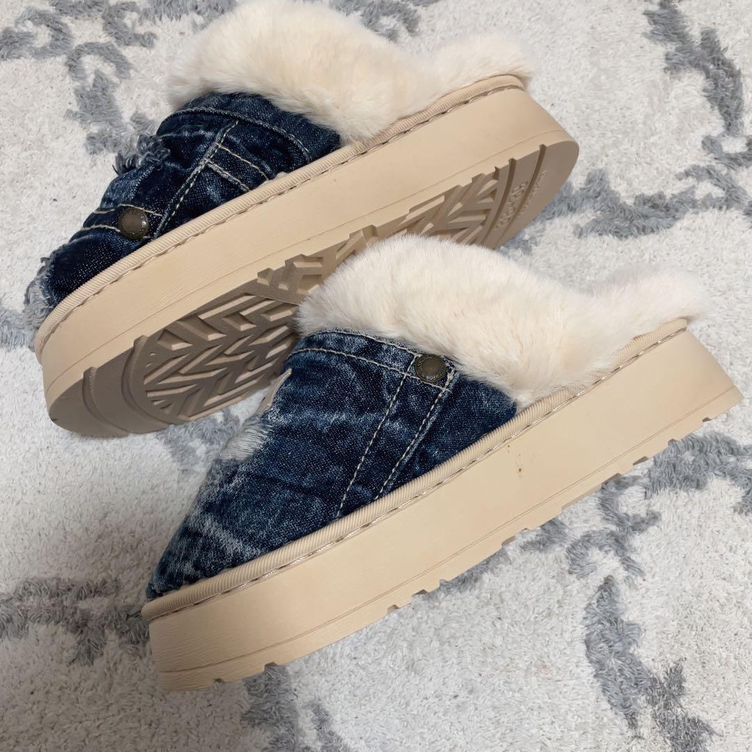 ☆専用☆3 点セット デニム リメイク ファー サンダル