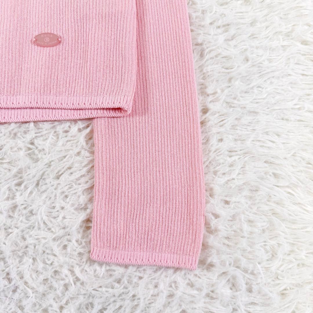 2024製✨ ルネ ニット カーディガン ロゴプレート 36サイズ ピンク