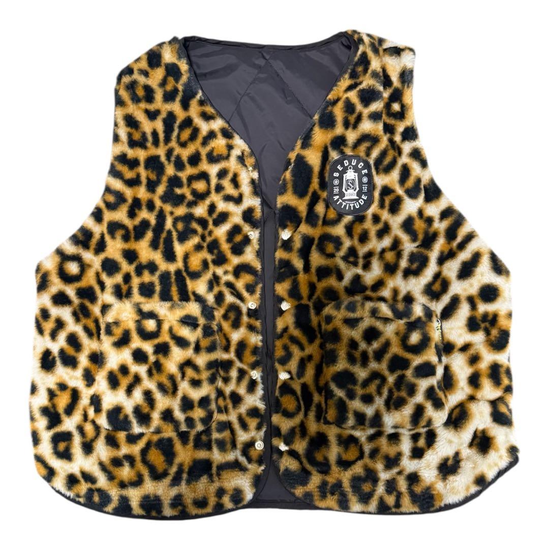 美品　アウターベスト　Leopard reversible vest 2048