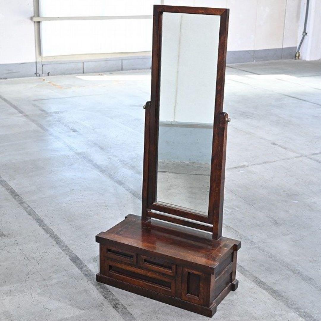 松本民芸家具 ドレッサー ミズメザクラ 無垢材 鏡台 引き出し 4杯 収納棚