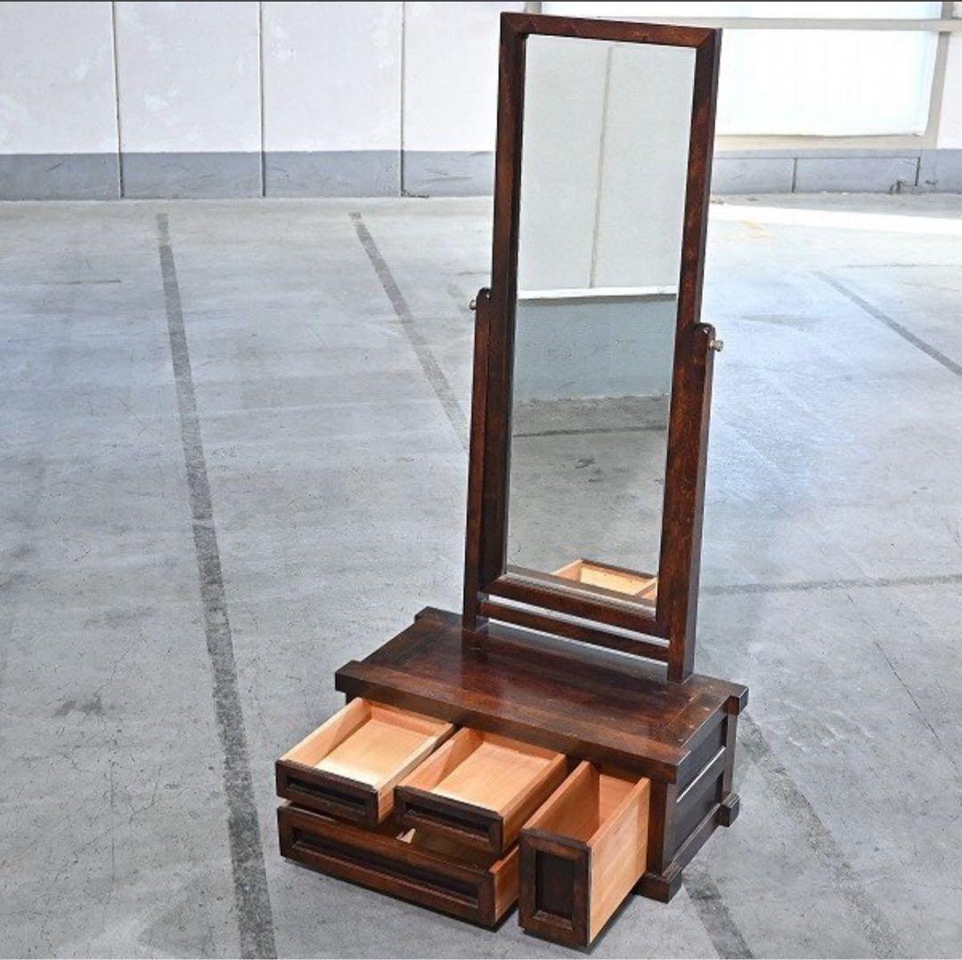 松本民芸家具 ドレッサー ミズメザクラ 無垢材 鏡台 引き出し 4杯 収納棚