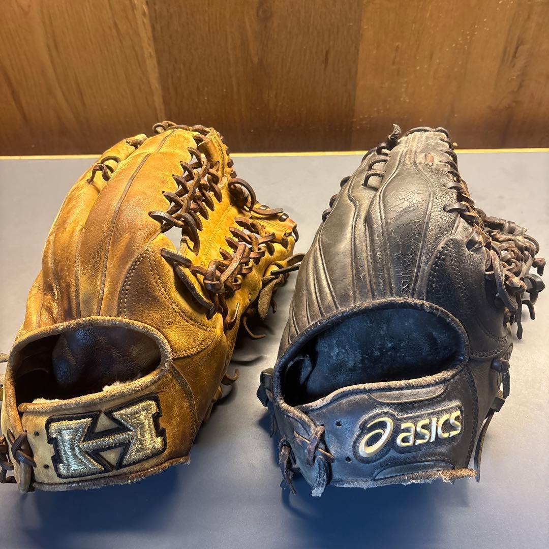 asics GOLDSTAGE 野球グローブ 2点セット