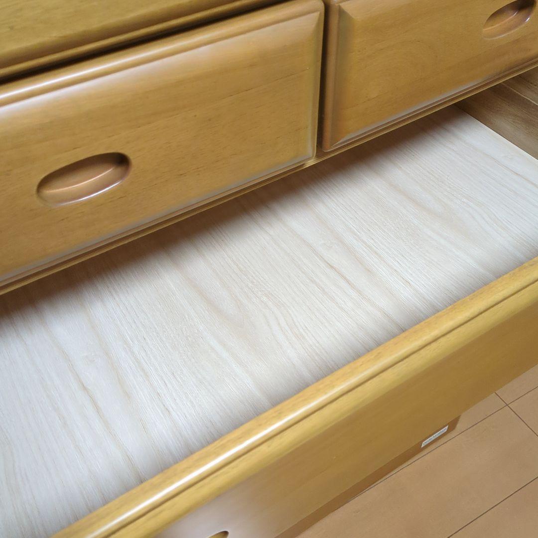 【3月23日まで】花柄彫刻つき　ナチュラルウッド チェスト