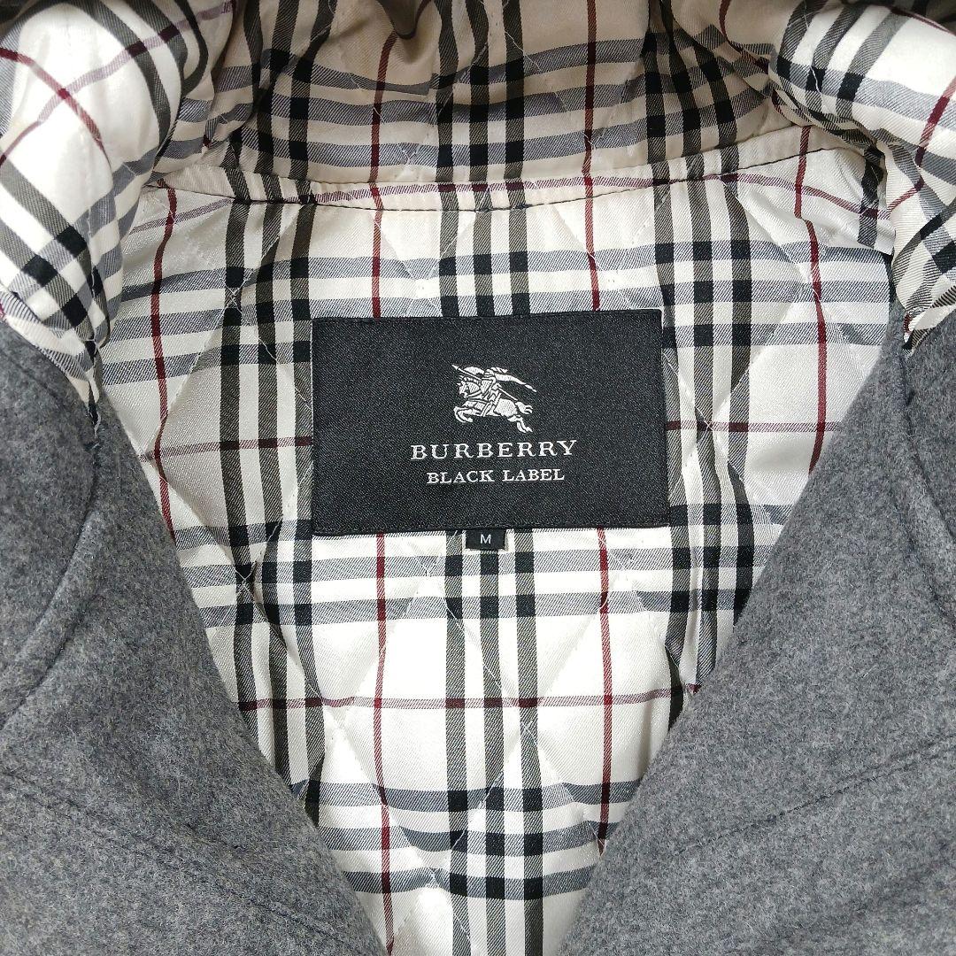 ✨美品✨バーバリーブラックレーベル　ダッフルコート　ノバチェック　カシミヤ混　M