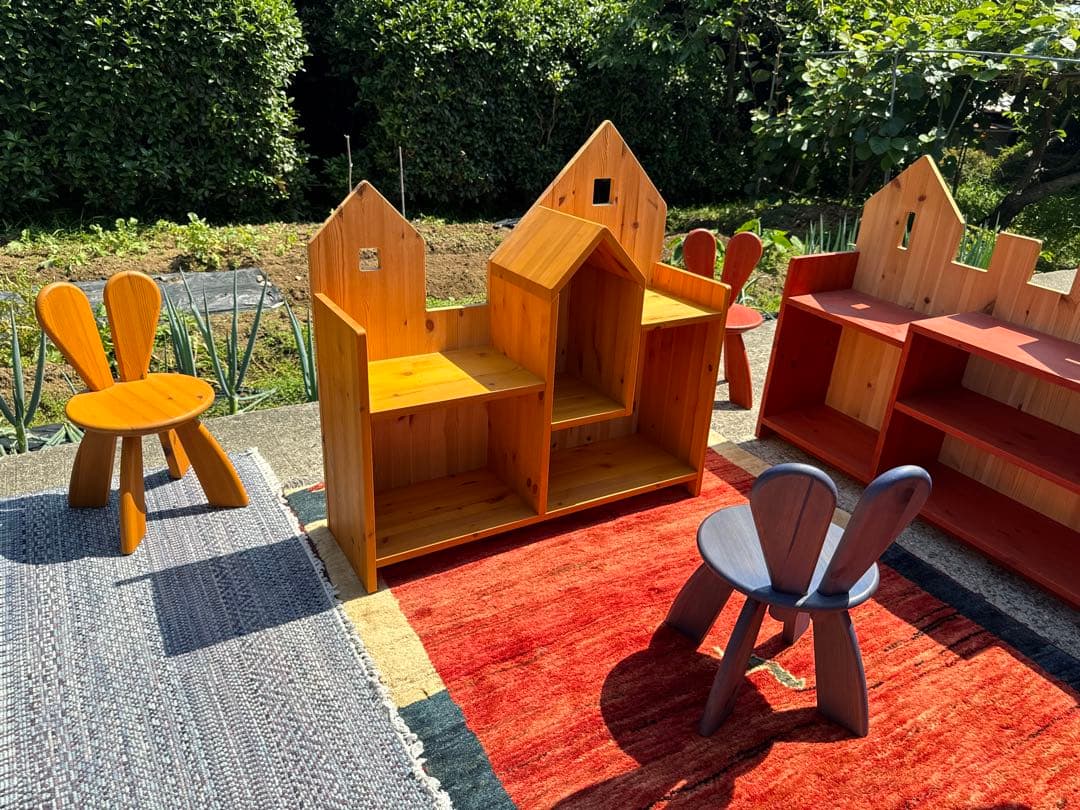 美品 国産 広松木工 WFハウスシェルフ 90 キッズファニチャー 渡辺優