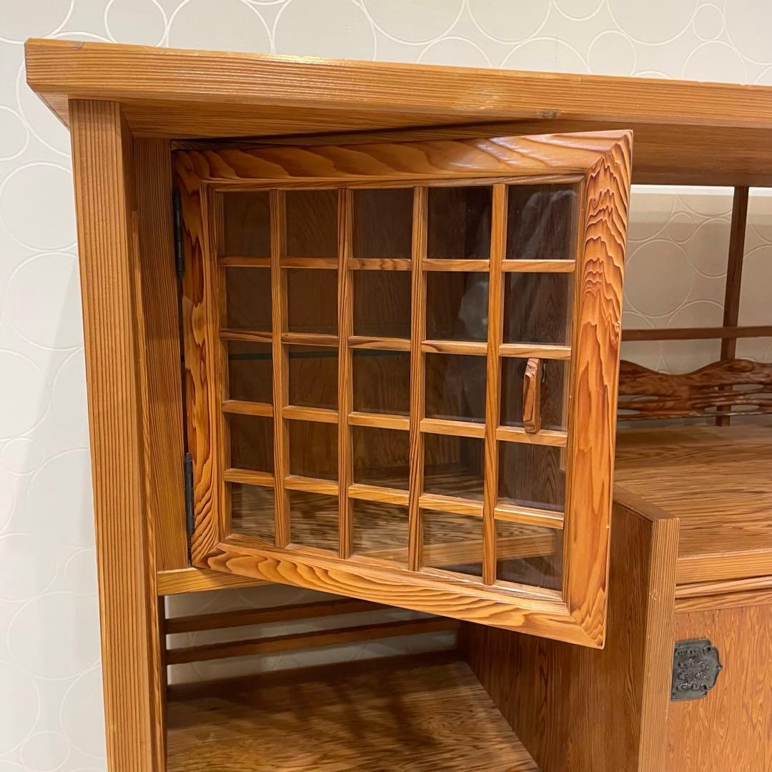 【希少】世界遺産屋久杉 茶棚 キャビネット 飾り棚 茶箪笥 和家具 焼印