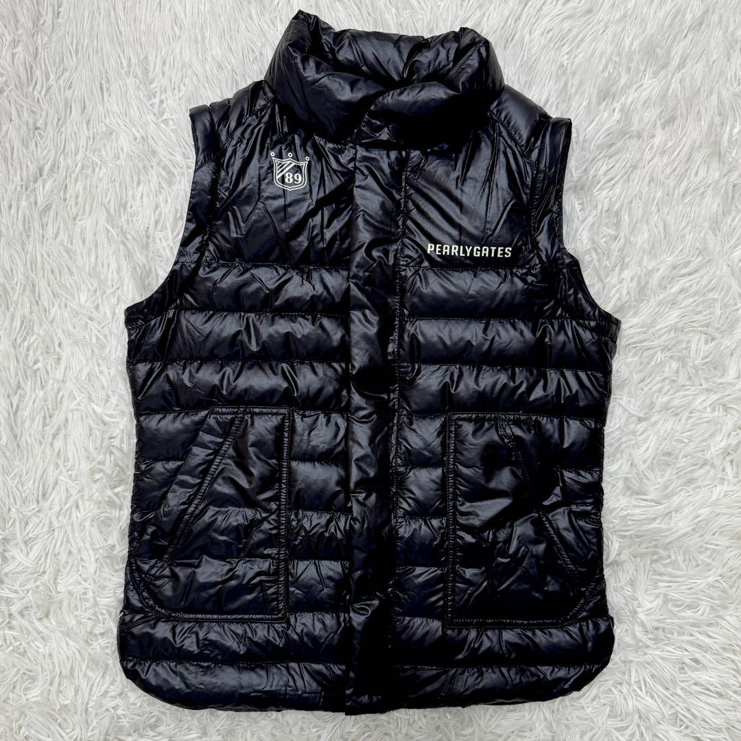 極美品✨ パーリーゲイツ 2way ダウン ジャケット 袖脱着 軽量 ブラック