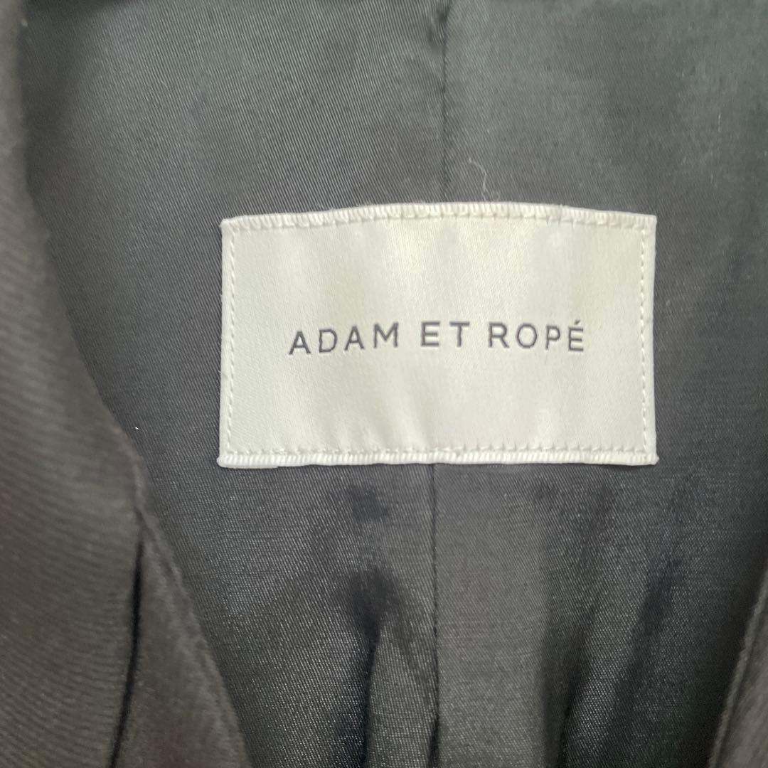 アダムエロペ　シェイプフォルムシングルジャケット　ノーカラージャケット