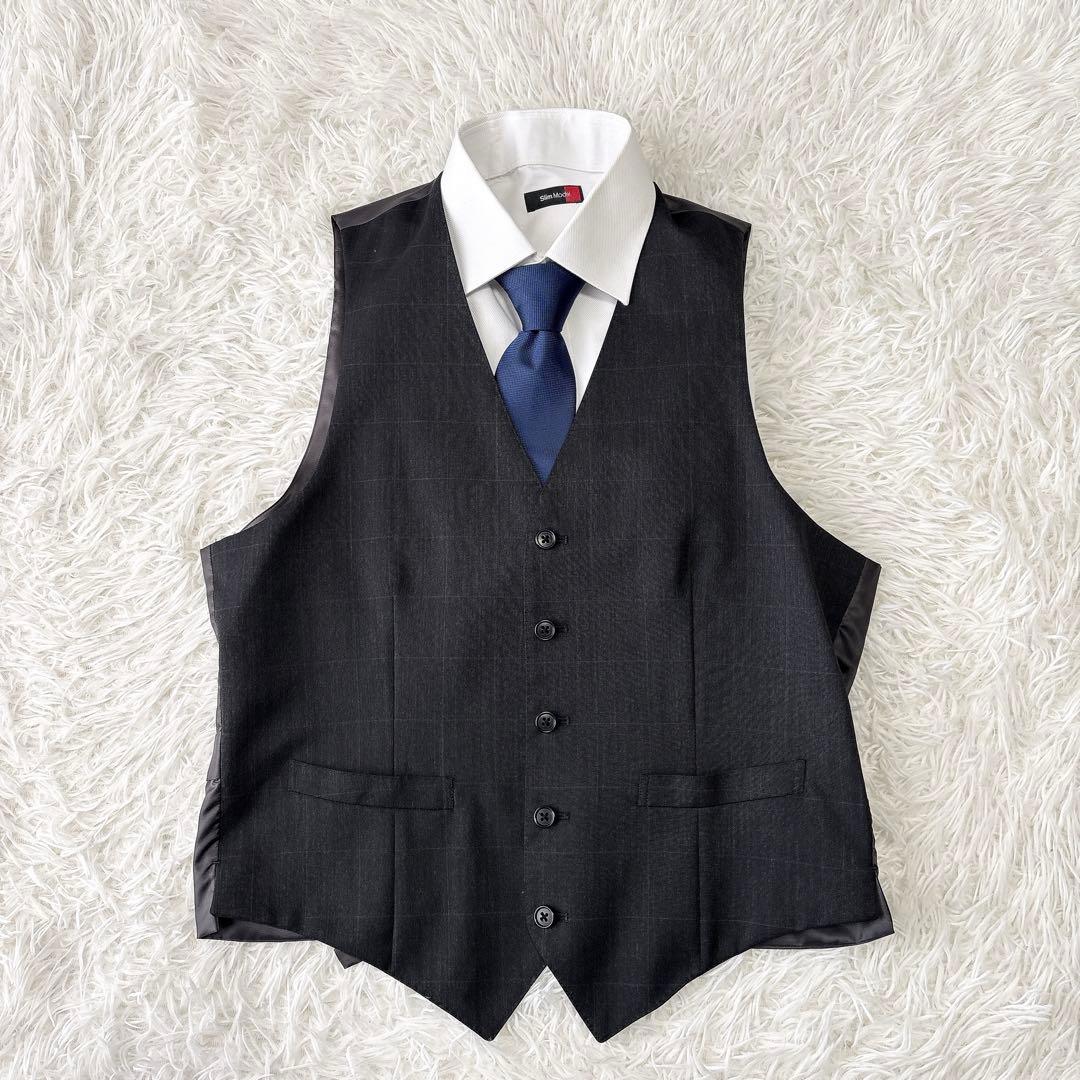 3ピース✨大きいサイズ✨ザスーツカンパニー セットアップスーツ 段返り3ボタン