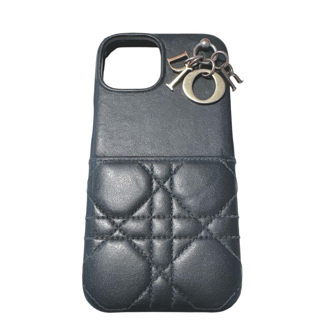 ［正規品］Dior ディオール　iPhone 14ケース　黒 キルティング