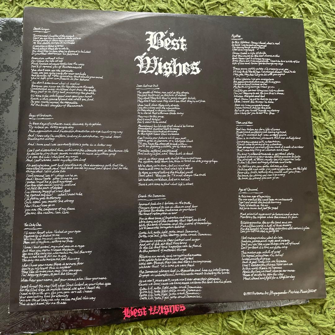 Cro-Mags Best Wishes profile盤シュリンク付きレコード