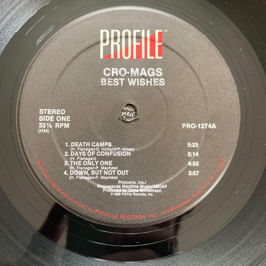 Cro-Mags Best Wishes profile盤シュリンク付きレコード