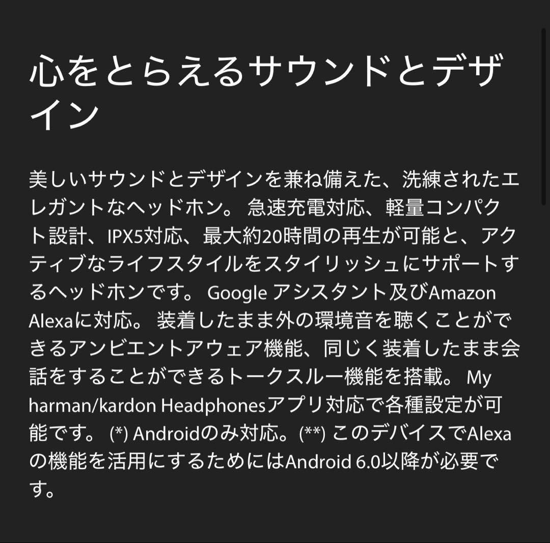 【未使用品】harman kardon 完全ワイヤレスヘッドホン FLY TWS