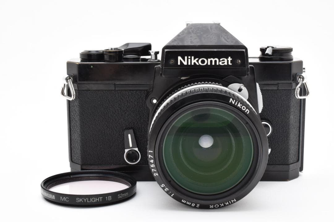 完動良品 ニコマートFT2 黒 + 28mm F3.5 非Ai｜モルト交換済