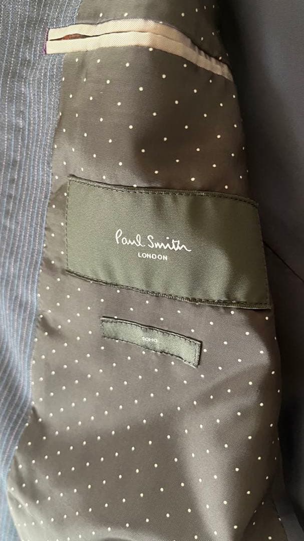 極美品　Paul Smith セットアップゼニアネイビー　ストライプ　 L 現行