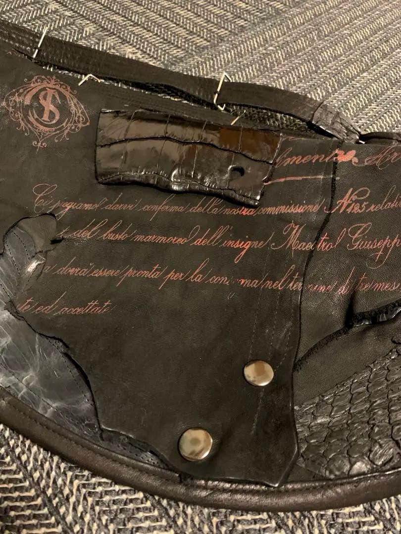 all leather shoulder × body 2way bag