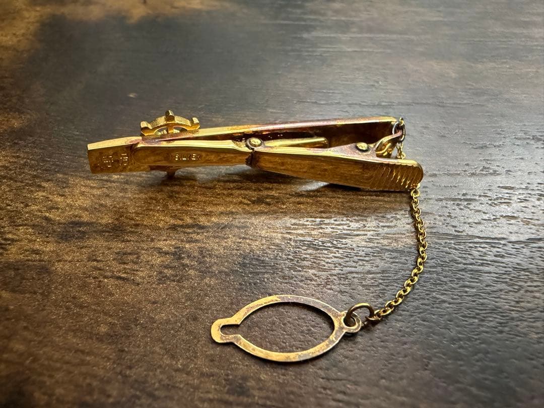 K18 18金 シルバー　全日本海員組合　功労金賞　ネクタイピン　JSU