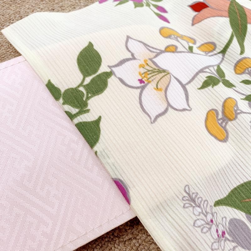 ●【最終値下げ】409mk16●ふりふ 洗える夏着物 浴衣 単衣としても 牡丹