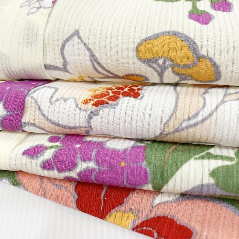 ●【最終値下げ】409mk16●ふりふ 洗える夏着物 浴衣 単衣としても 牡丹