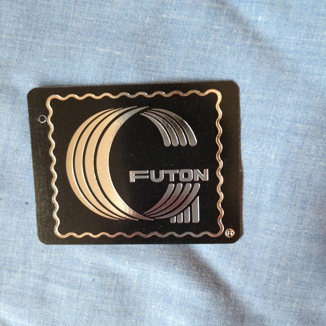 羽毛 花柄掛け布団 ブルー系