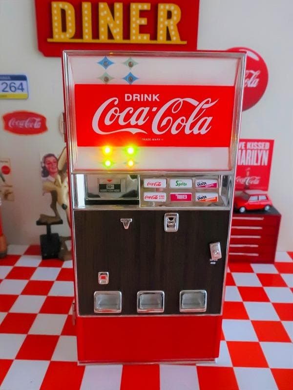絶版★コカコーラ オールドビンテージ 自販機型 バンク 音楽＆効果音