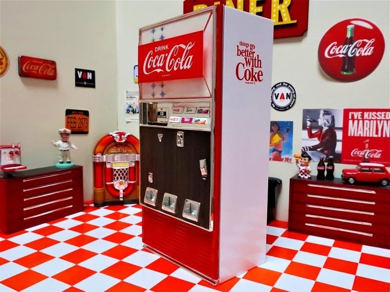 絶版★コカコーラ オールドビンテージ 自販機型 バンク 音楽＆効果音