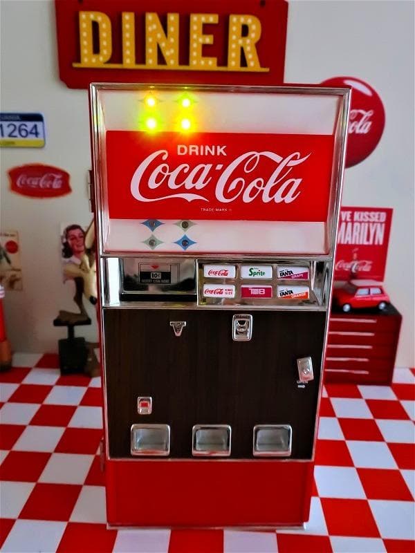 絶版★コカコーラ オールドビンテージ 自販機型 バンク 音楽＆効果音