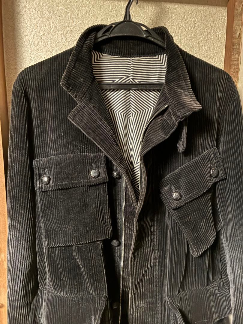 01AW ナンバーナイン　スタンダード期　モーターサイクルジャケット　ブラック