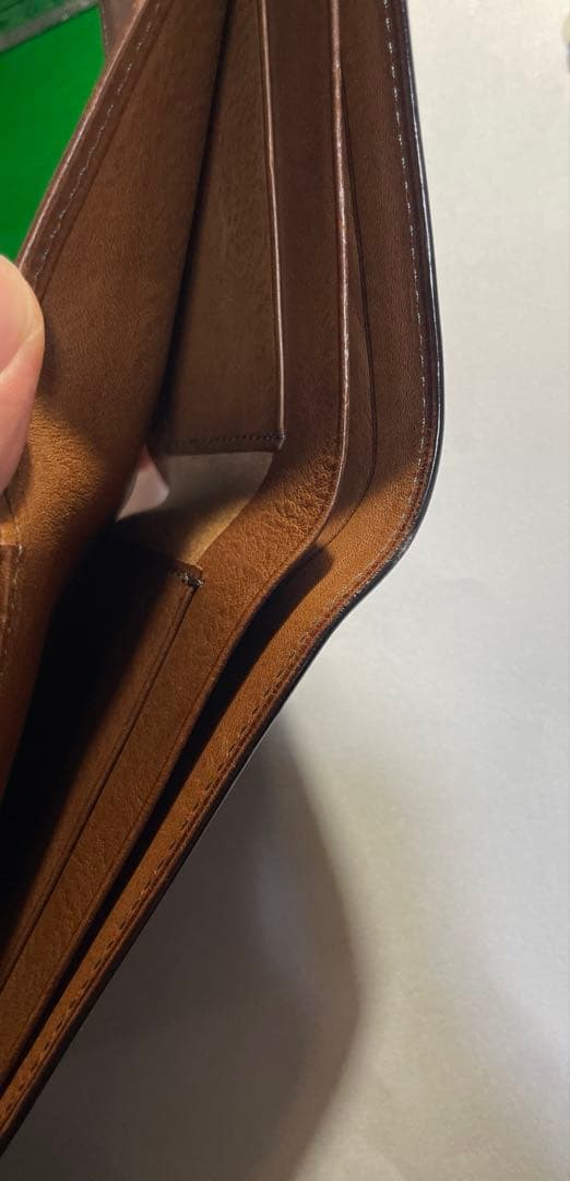 ココマイスター 2つ折り財布、ダークネイビー 美品